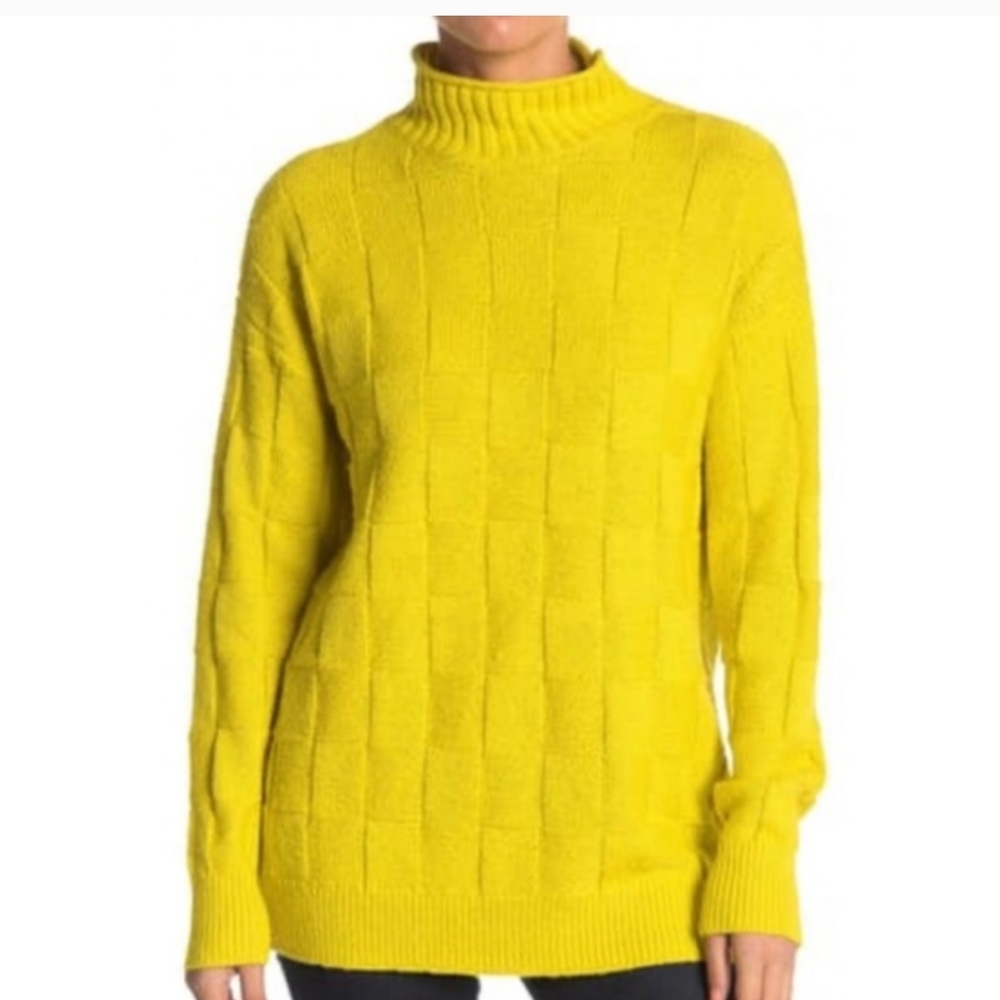 Abound Sweater Basket Stitch Knit Pullover Yellow size‎ Small NWT